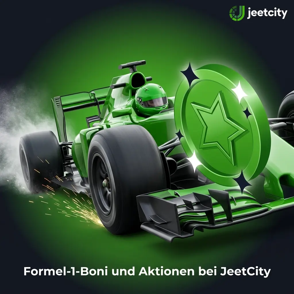 JeetCity Willkommensbonus 100% bis 7.500 EUR mit 100 Freispielen für Formel-1-Wetten und Sportwetten