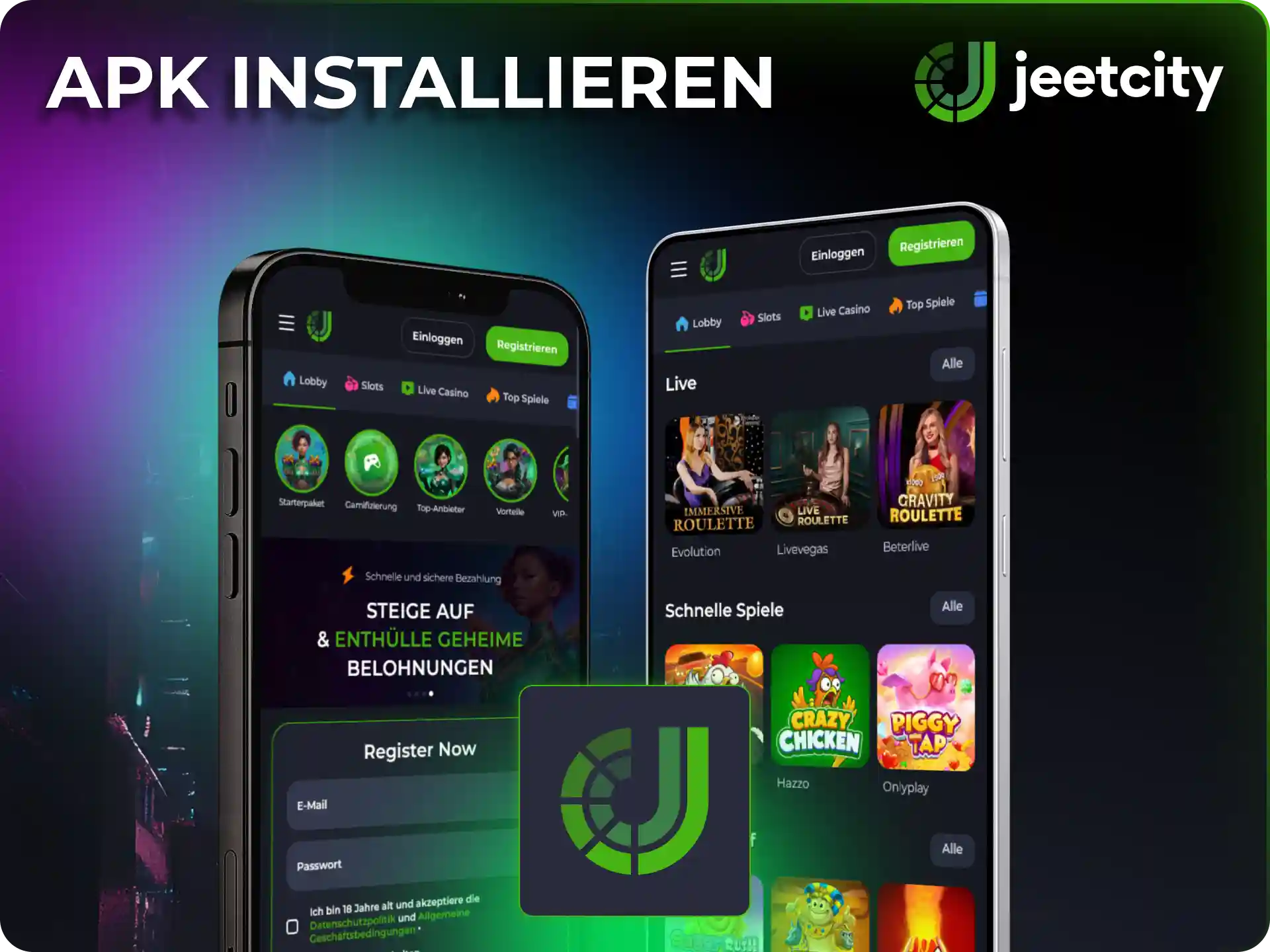 Führe die unkomplizierte JeetCity APK Installation für die App durch.