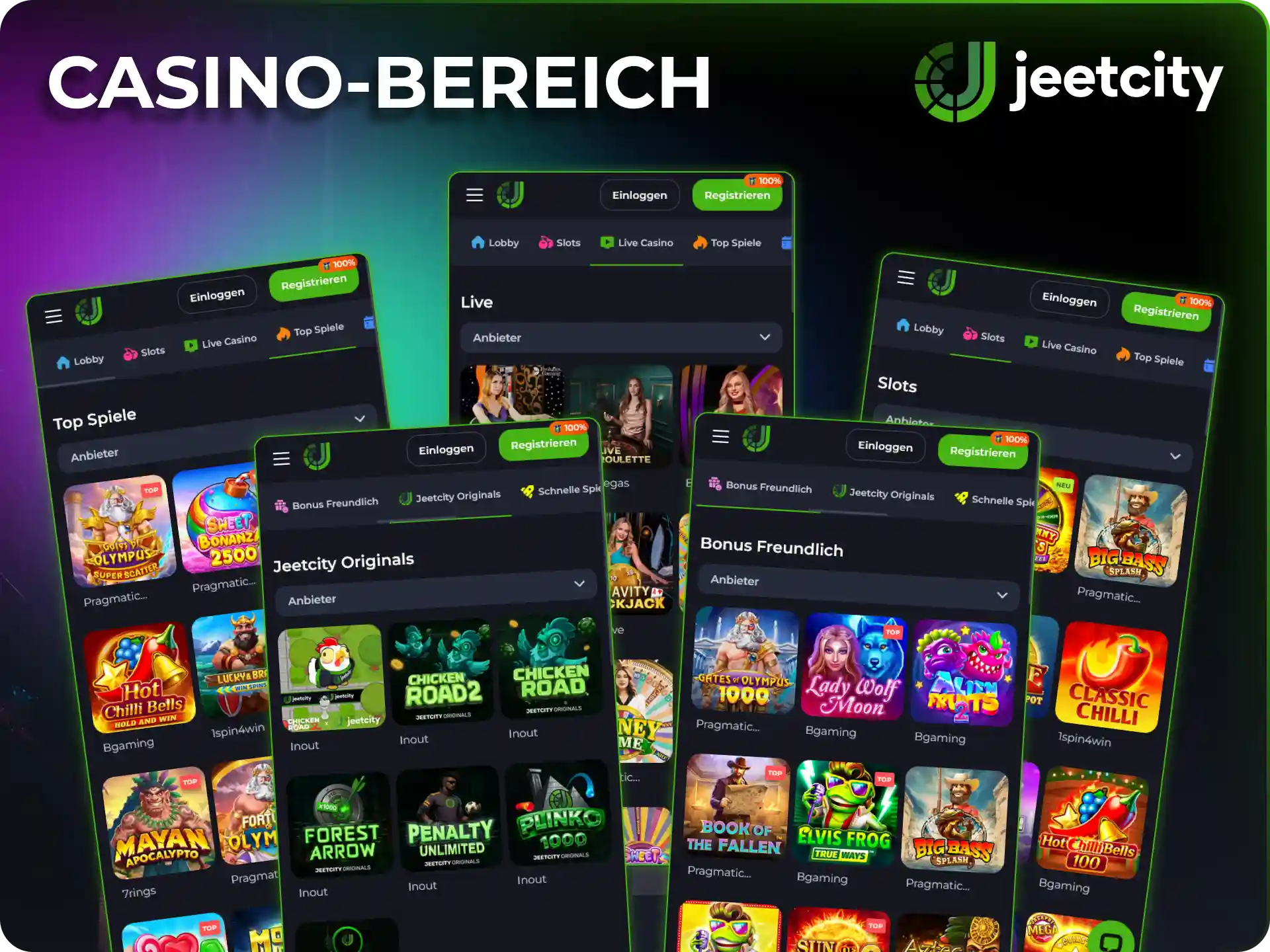 Entdecke spannende Casinospiele und Slots in der vielseitigen JeetCity App.