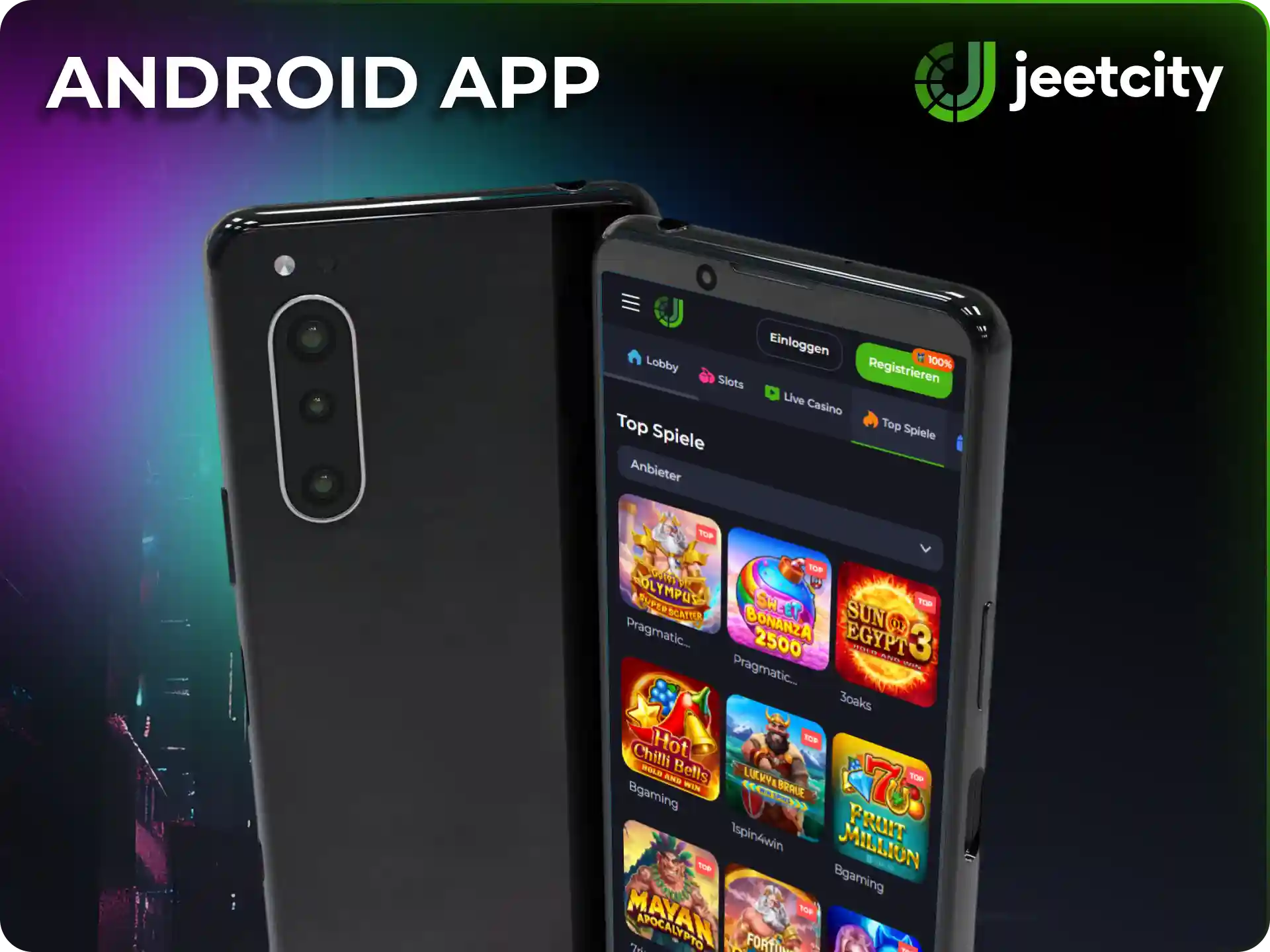 Lade die JeetCity Android App herunter und spiele überall mobil.