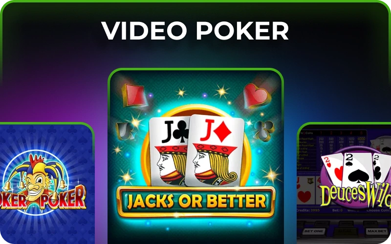 Nutze deine Strategie bei JeetCity Casino Video Poker Spielen.