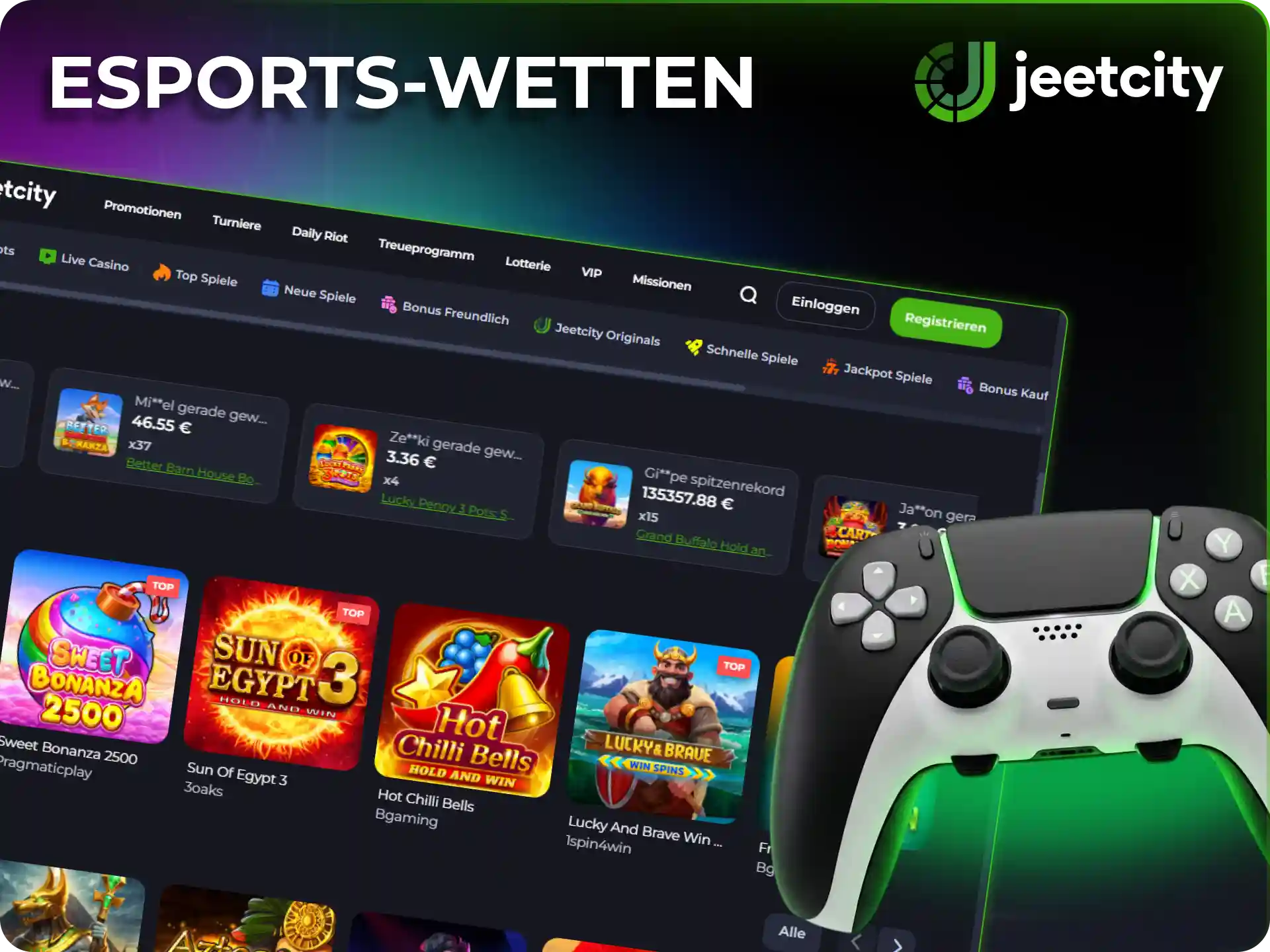 Setze auf spannende Esports-Turniere im weltweiten JeetCity Sportbereich.