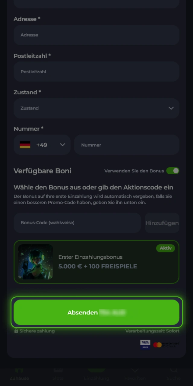 Überprüfe dein erhöhtes Spielguthaben nach der erfolgreichen JeetCity Einzahlung.